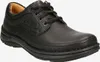 A black leather shoe on a white background. Anteprima dell’immagine prodotto