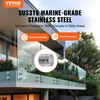 A modern balcony with glass railings, featuring stainless steel clamps. Podgląd zdjęcia produktu