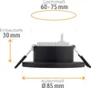 SSC-LUXon 6 Stück BEDA LED Einbauleuchten schwarz rund IP65 Produktbild-Vorschau 7