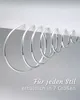 MATERIA 925 Silber Creolen Ohrringe Ringe 80mm groß - Produktbild-Vorschau 3