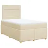 Boxspringbett mit Matratze Creme 120x200 cm Stoff Produktbild-Vorschau 3