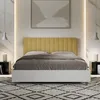 ITYHOME - Bett ohne Lattenrost 160x190 Bettgestell Esche Produktbild-Vorschau 2