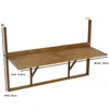 DEGAMO Balkonhängetisch Balkontisch Hängetisch 120x40cm Produktbild-Vorschau 7