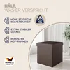 CASARIA® Hocker mit Stauraum Braun Faltbar Deckel Produktbild-Vorschau 3