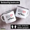 Huuraa Emaille Tasse Ossi mit Herz 300ml Vintage Produktbild-Vorschau 2