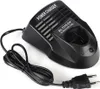 A black power charger for a battery drill is shown on a white background. Produktbild-Vorschau
