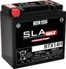 A black battery with branding and specifications printed on it, isolated on a white background. Produktbild-Vorschau