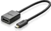 A black Micro-HDMI to HDMI adapter cable is shown against a white background. Produktbild-Vorschau