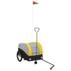 vidaXL Fahrradanhänger Schwarz und Gelb 30 kg Eisen Produktbild-Vorschau 1