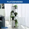 DanDiBo Blumenregal Indoor Metall Schwarz 6 Etagen Holz Produktbild-Vorschau 7