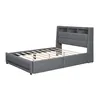Stauraumbett mit LED-Beleuchtung, USB-Anschlüssen und Produktbild-Vorschau 9