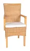 MiaMöbel Armlehnstuhl Rattan 51x98x57 cm Modern Massivholz Produktbild-Vorschau 7