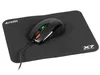 A black gaming mouse and mousepad are shown on a black background. Anteprima dell’immagine prodotto