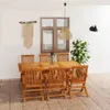 vidaXL 7-tlg. Garten-Essgruppe Massivholz Teak Produktbild-Vorschau 2