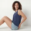 Trägertop Sommer Shirt Innentop blickdichtes Leinenoptik Produktbild-Vorschau 4