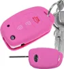 Auto Schlüssel Hülle Silikon Schutz Cover Rosa kompatibel Produktbild-Vorschau 1