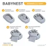 Premium BABYNEST SET 5 tlg. BEIGE Samt Velour/ Igel Braun Produktbild-Vorschau 5