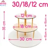 třípatrový stojan na dorty 30/18/12 cm Brand4Cake Náhled obrázku produktu 2