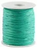 90 Meter / 1 Spule gewachste Baumwollschnur, 1mm aquamarin Produktbild-Vorschau