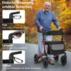 COSTWAY Rollator faltbar, 2in1 Rollstuhl & Reiserollator Produktbild-Vorschau 8