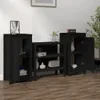 Sideboards 2 Stk. Schwarz 40x35x80 cm Massivholz Kiefer , Produktbild-Vorschau 3