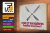 Holzschild Spruch 30x20cm Essen ist ein Bedürfnis Kunst Produktbild-Vorschau 3