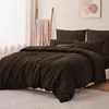 Sada povlečení 200x220 cm, hnědá, 3dílná, mikrovlákno, se Náhled obrázku produktu 2