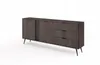 Kommode Veris 195 cm Eiche Dunin + Schwarz mit geriffelter Produktbild-Vorschau 8