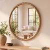 FineBuy Wandspiegel 60 cm Metall Design Hängespiegel Gold Produktbild-Vorschau 1