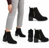 Royalfashion Schwarze Damenstiefel aus Öko-Wildleder Produktbild-Vorschau 1