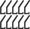 Ten black coat hooks arranged in two rows of five on a white background. Produktbild-Vorschau