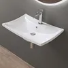 doporro Lavabo Vasque à Poser ou Monter au Mur 60,5x44x18cm Voir les images du produit 4