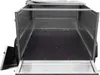 The interior of an empty trailer with the tailgate and one side gate open. Produktbild-Vorschau