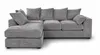 Sofa narożna lewostronna DIVERS, 3-osobowa, szara, z Podgląd zdjęcia produktu 5