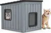 COSTWAY Katzenhaus Outdoor Winterfest, Isolierte Produktbild-Vorschau 1
