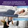 A split image showing a woman sleeping under a duvet and a person making a bed. Produktbild-Vorschau
