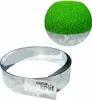 A metal edging strip for a garden bed, with a close-up inset showing artificial grass. Náhled obrázku produktu