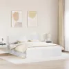 vidaXL Bettrahmen mit Kopfteil Weiß 200 x 200 cm Massives Produktbild-Vorschau 3