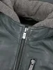 Jilani - Damen Lederjacke Lammnappa Kapuze dunkelgrün : 42 Produktbild-Vorschau 9