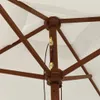 vidaXL Sonnenschirm mit Holzmast Sandfarben 198x198x231 cm Produktbild-Vorschau 5