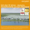 An aerial view of a large warehouse facility with a body of water in the foreground, accompanied by marketing text and award badges. Produktbild-Vorschau
