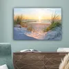 MuchoWow® - Leinwandbilder - Strand - Sonne - Düne - Gras - Produktbild-Vorschau 4