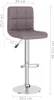 vidaXL Barhocker Taupe Stoff Produktbild-Vorschau 8
