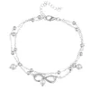 Fußkettchen Fußkette Fußschmuck Fußband Infinity Weiß Produktbild-Vorschau 4