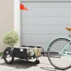 vidaXL Rimorchio per biciclette in tessuto Oxford nero e Anteprima dell’immagine prodotto 2