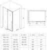 doporro Duschkabine Dusche Eckdusche Schwarz 90x140cm Produktbild-Vorschau 8