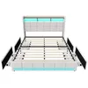 INONEFT Polsterbett 180x200cm mit 4 Schubladen, Jugendbett Produktbild-Vorschau 10