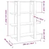 vidaXL Bücherregal/Raumteiler Räuchereiche 100x30x123,5 cm Produktbild-Vorschau 8