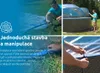 Collage of images showing the installation and use of a pool cover. Produktbild-Vorschau