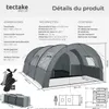 Tente tunnel Roskilde pour 6 personnes - gris clair/gris Voir les images du produit 6